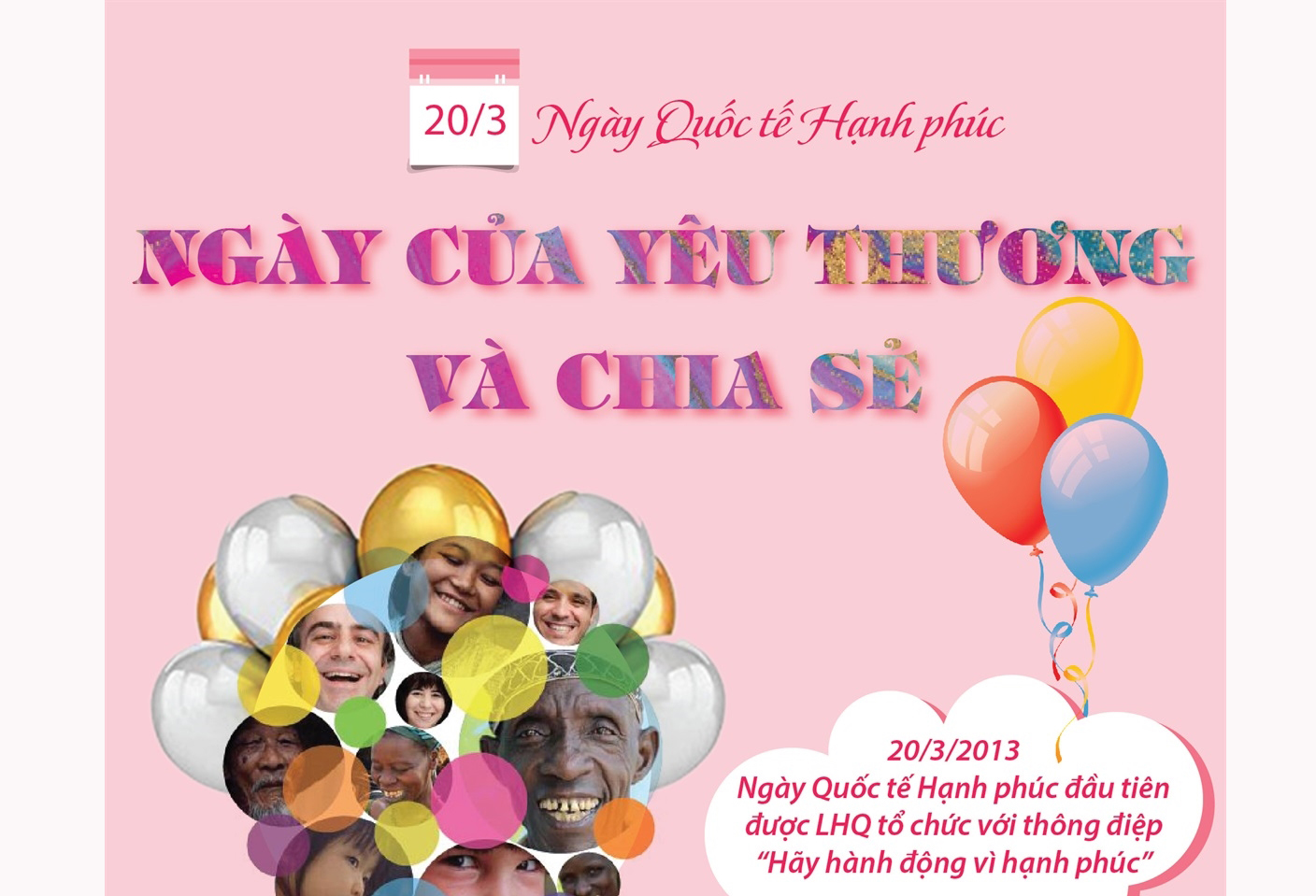 Ngày quốc tế hạnh phúc 20/3: Ngày của yêu thương và chia sẻ